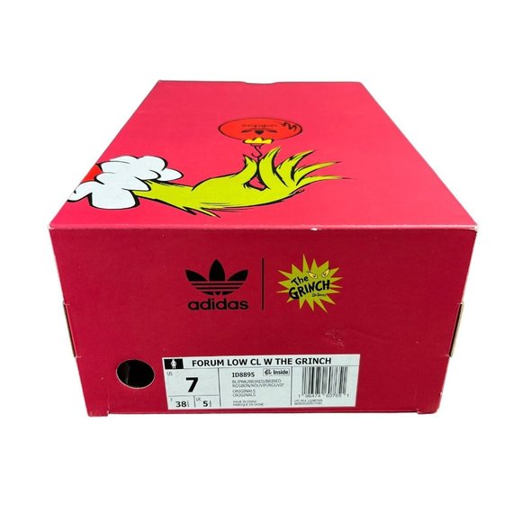 Adidas Forum Low CL The Grinch Bliss Pink Bright Red Shoes ID8895 Women's Size 7 - Picture 10 of 10